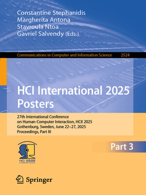 cover image of HCI International 2025 Posters